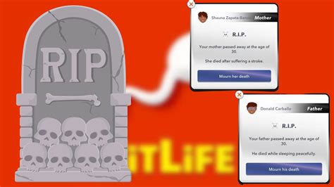 how to die quickly in bitlife|Death/Family .